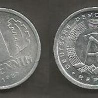Münze Deutsche Demokratische Republik: 1 Pfennig 1987 - A