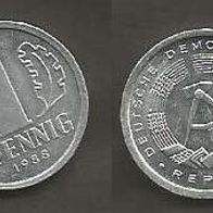 Münze Deutsche Demokratische Republik: 1 Pfennig 1988 - A