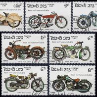 Laos - Postes Lao - Mi. Nr. 821-827 - Motorräder (1985) - gestempelt o