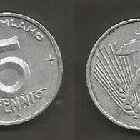 Münze Deutsche Demokratische Republik: 5 Pfennig 1952 - A