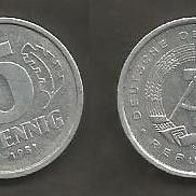 Münze Deutsche Demokratische Republik: 5 Pfennig 1981 - A