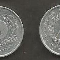 Münze Deutsche Demokratische Republik: 5 Pfennig 1988 - A