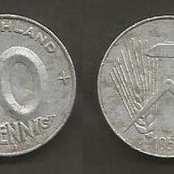 Münze Deutsche Demokratische Republik: 10 Pfennig 1952 - E