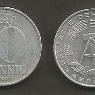 Münze Deutsche Demokratische Republik: 10 Pfennig 1980 - A
