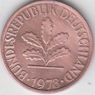 BRD 1 Pfennig 1978 D Bundesrepublik Deutschland aus dem Umlauf