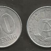 Münze Deutsche Demokratische Republik: 50 Pfennig 1971 - A