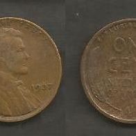 Münze USA: 1 Cent 1937