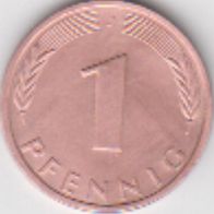 BRD 1 Pfennig 1980 J Bundesrepublik Deutschland aus dem Umlauf