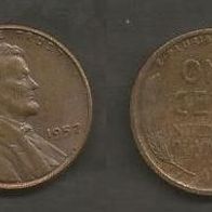 Münze USA: 1 Cent 1957