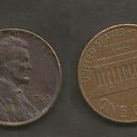 Münze USA: 1 Cent 1963