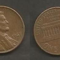 Münze USA: 1 Cent 1967
