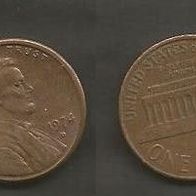 Münze USA: 1 Cent 1974 - D