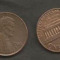 Münze USA: 1 Cent 1980 - D