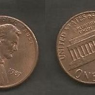 Münze USA: 1 Cent 1987