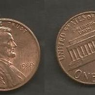 Münze USA: 1 Cent 1989
