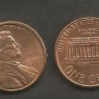 Münze USA: 1 Cent 1991