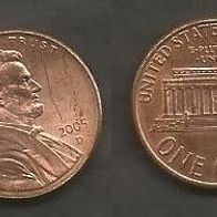 Münze USA: 1 Cent 2005 - D