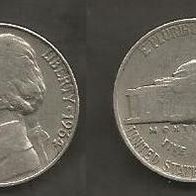 Münze USA: 5 Cent 1964