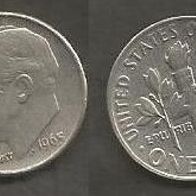 Münze USA: 10 Cent oder One Dime 1965