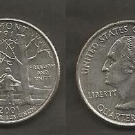 Münze USA: 0,25 oder Quarter Dollar 2001 - Vermont - P