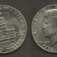 Münze USA: 0,5 oder Half Dollar 1976 - 200 Jahre Amerika - ST