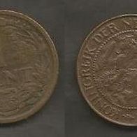 Münze Holland: 1 Cent 1938