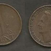 Münze Holland: 1 Cent 1948