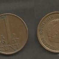 Münze Holland: 1 Cent 1957