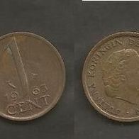 Münze Holland: 1 Cent 1963