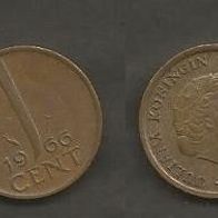 Münze Holland: 1 Cent 1966