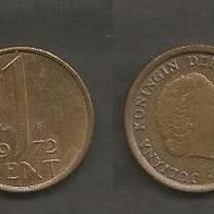 Münze Holland: 1 Cent 1972