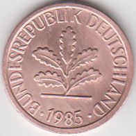 BRD 1 Pfennig 1985 F Bundesrepublik Deutschland aus dem Umlauf