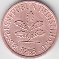 BRD 1 Pfennig 1985 J Bundesrepublik Deutschland aus dem Umlauf