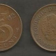 Münze Holland: 5 Cent 1962