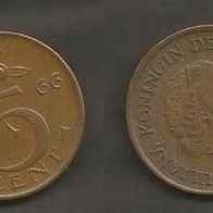 Münze Holland: 5 Cent 1966