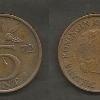 Münze Holland: 5 Cent 1972