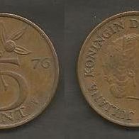 Münze Holland: 5 Cent 1976