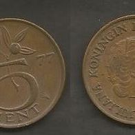 Münze Holland: 5 Cent 1977