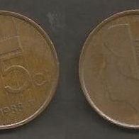 Münze Holland: 5 Cent 1988