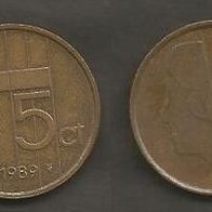Münze Holland: 5 Cent 1989