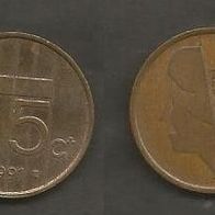 Münze Holland: 5 Cent 1991