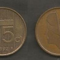 Münze Holland: 5 Cent 1992