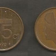 Münze Holland: 5 Cent 1998