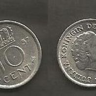 Münze Holland: 10 Cent 1957