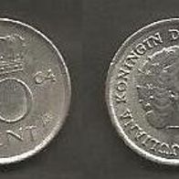 Münze Holland: 10 Cent 1964