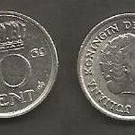 Münze Holland: 10 Cent 1969