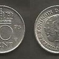 Münze Holland: 10 Cent 1975