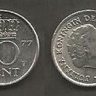 Münze Holland: 10 Cent 1977