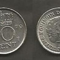 Münze Holland: 10 Cent 1979