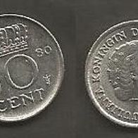 Münze Holland: 10 Cent 1980